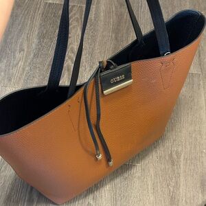 Large Guess Leather Tote Bag